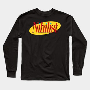 Nihilist 90s TV Tribute Graphic Design Long Sleeve T-Shirt